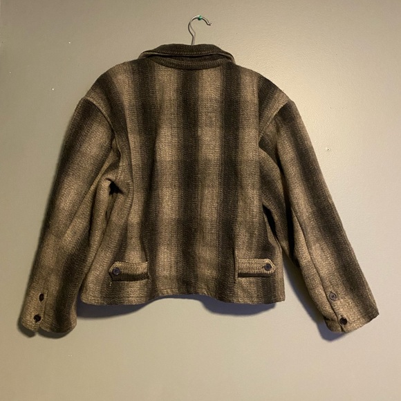 Vintage Wool Plaid Cropped Zip Up - Picture 4 of 4